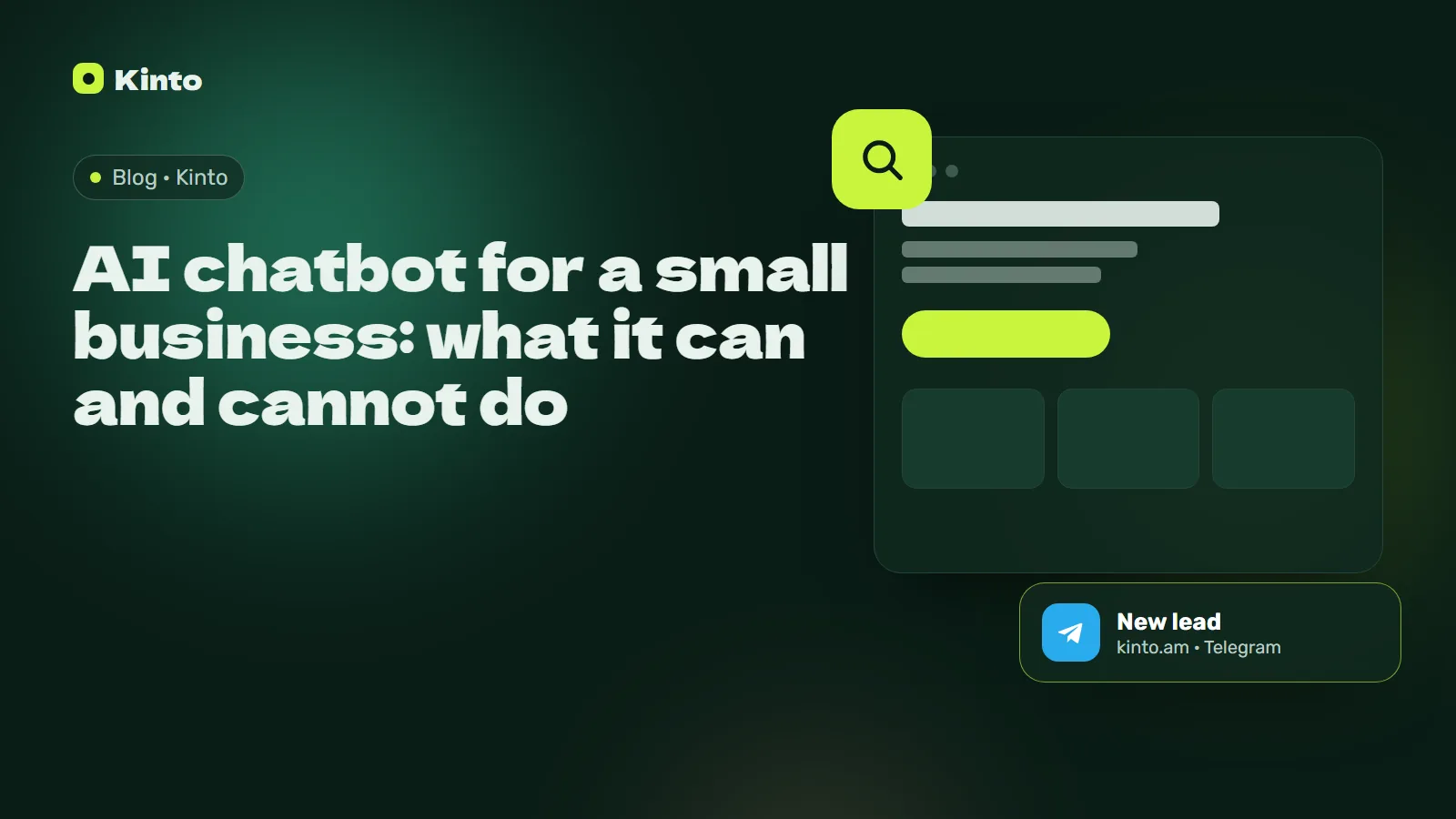 Cover: AI chatbot for a small business: what it can and cannot do