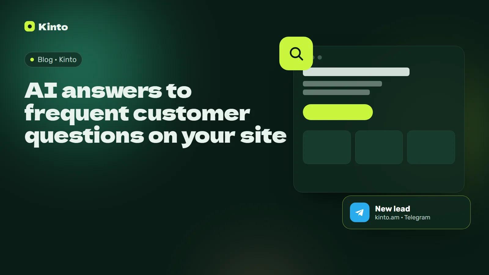 Cover: AI answers to frequent customer questions on your site