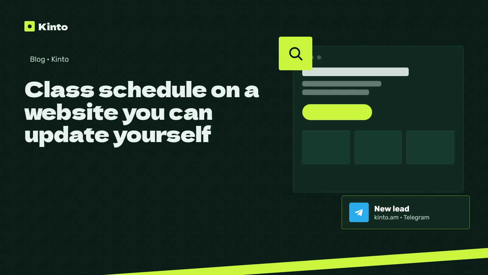 Cover: Class schedule on a website you can update yourself