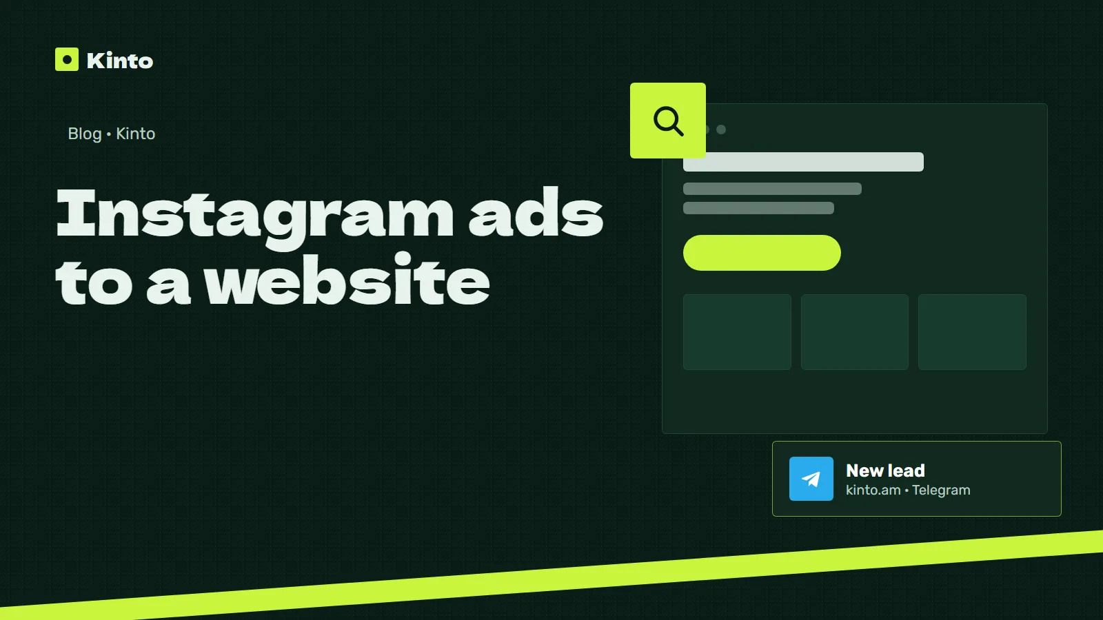 Cover: Instagram ads to a website