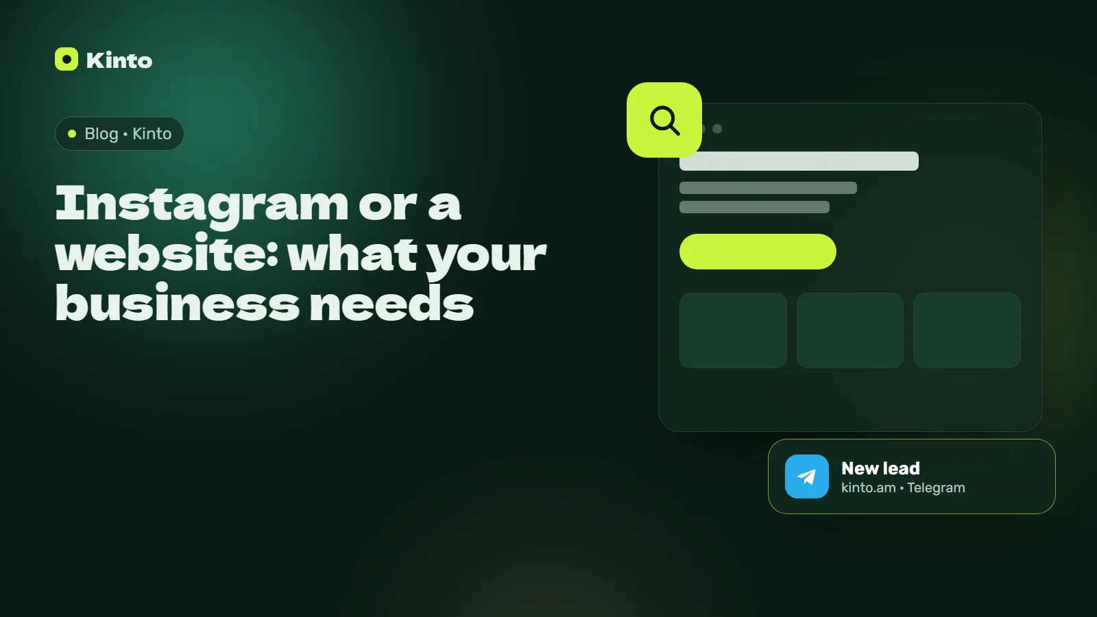 Cover: Instagram or a website: what your business needs