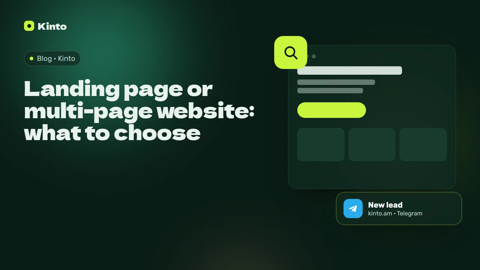 Cover: Landing page or multi-page website: what to choose