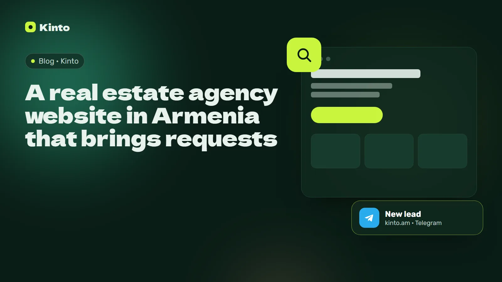 Cover: A real estate agency website in Armenia that brings requests