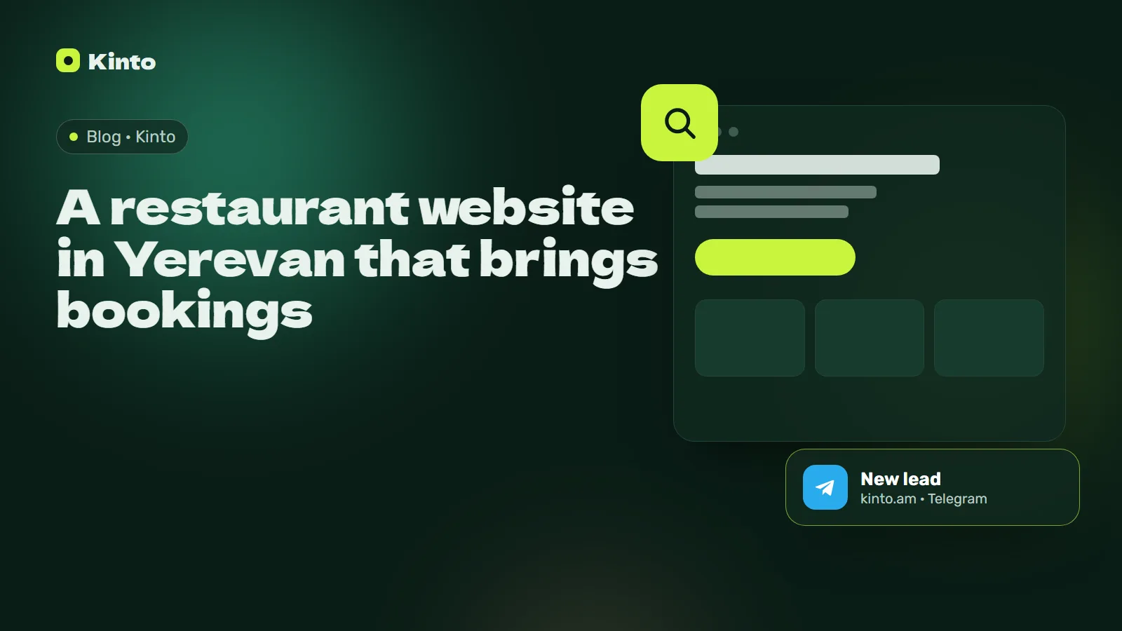 Cover: A restaurant website in Yerevan that brings bookings