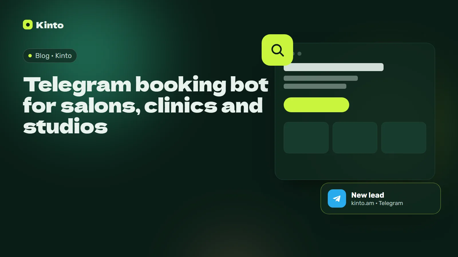 Cover: Telegram booking bot for salons, clinics and studios