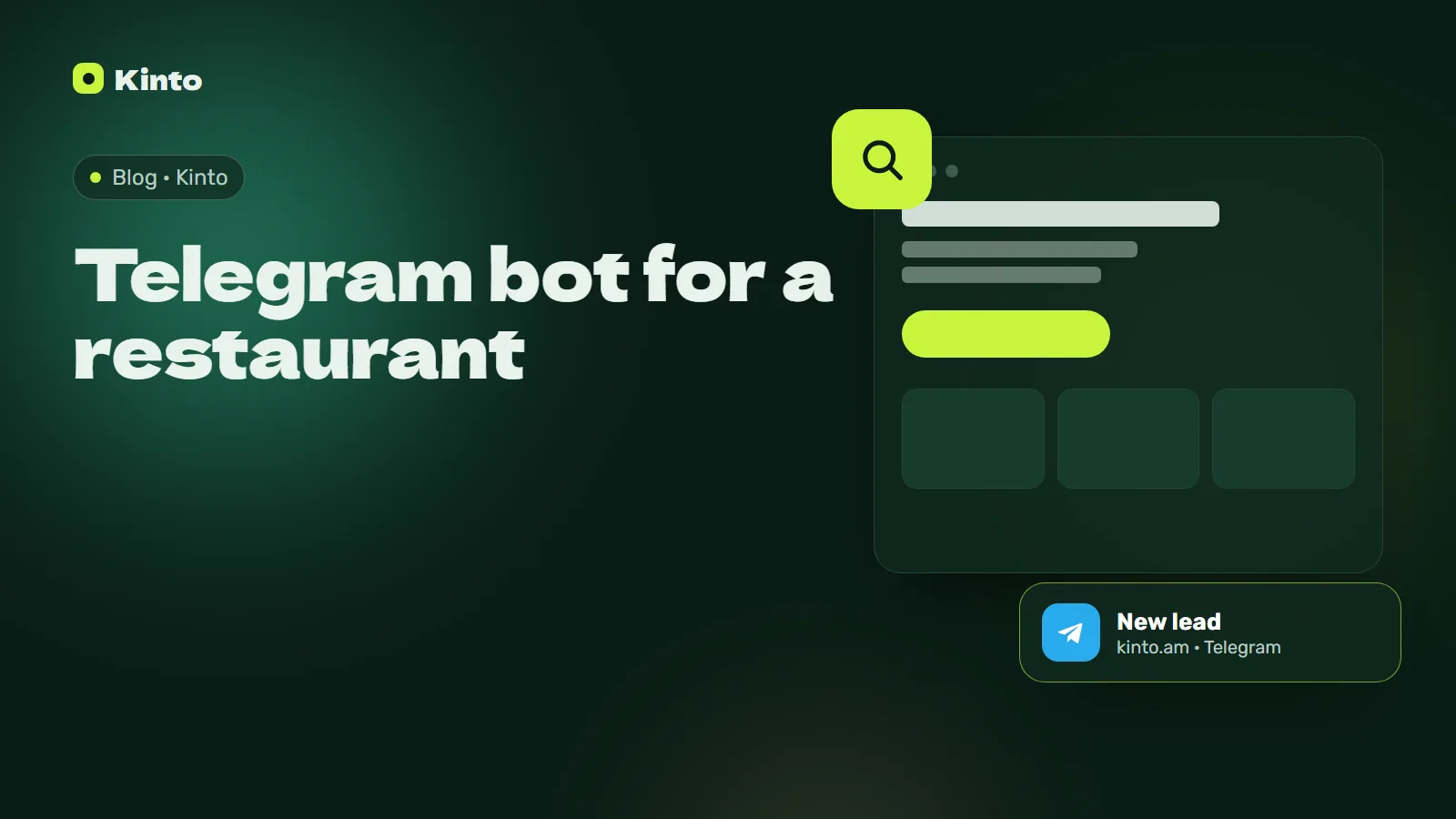 Cover: Telegram bot for a restaurant
