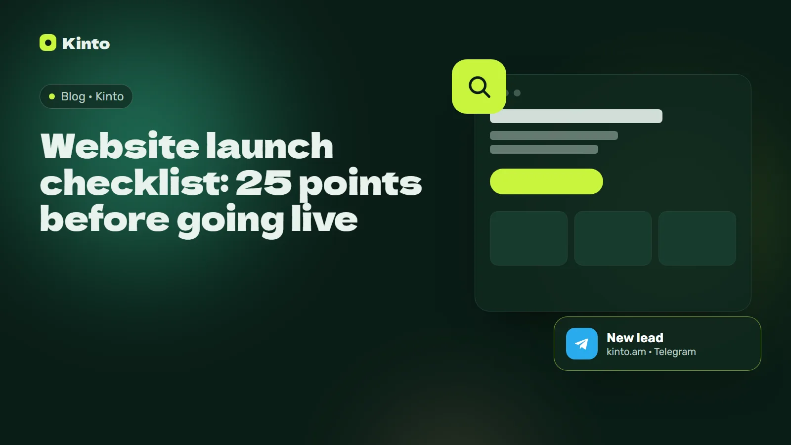Cover: Website launch checklist: 25 points before going live