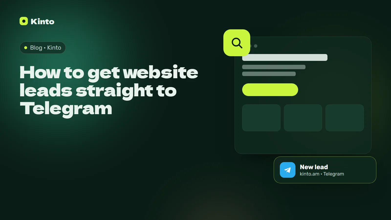 Cover: How to get website leads straight to Telegram