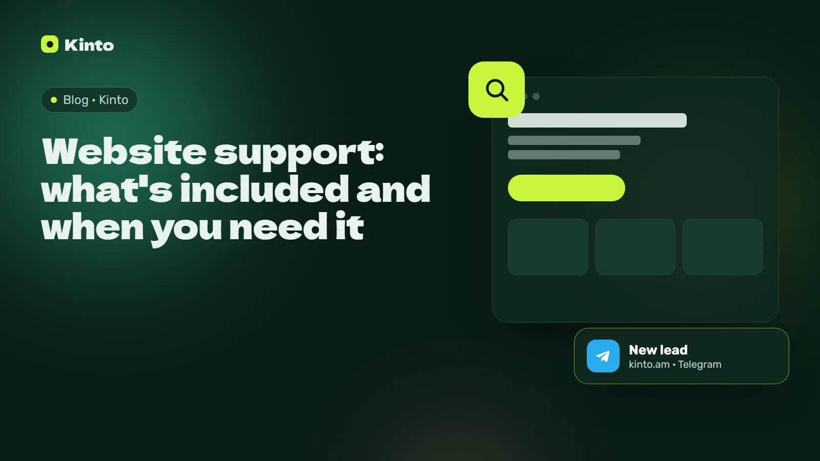 Cover: Website support: what's included and when you need it