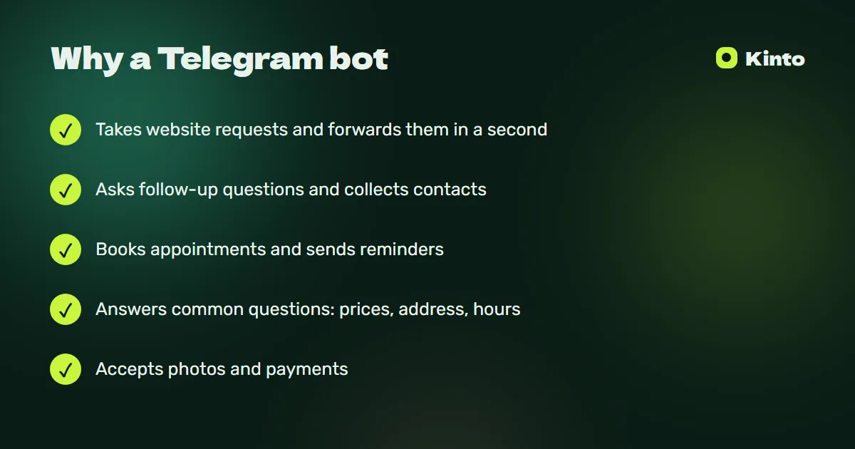 Key points: Why a Telegram bot