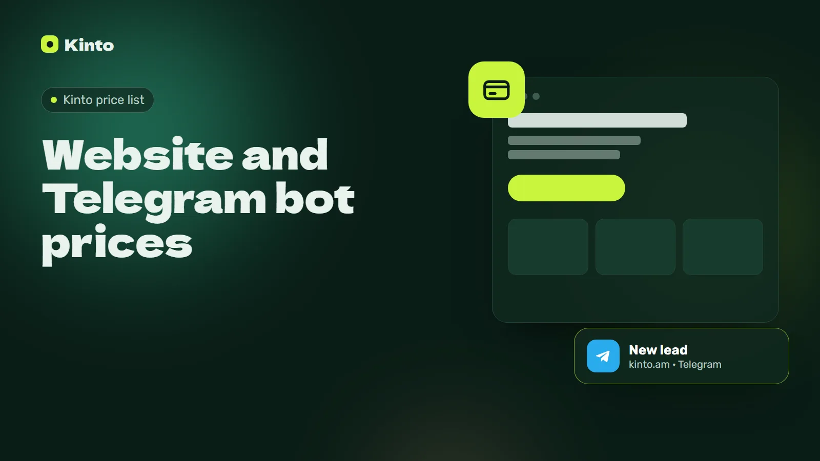 Cover: Website and Telegram bot prices