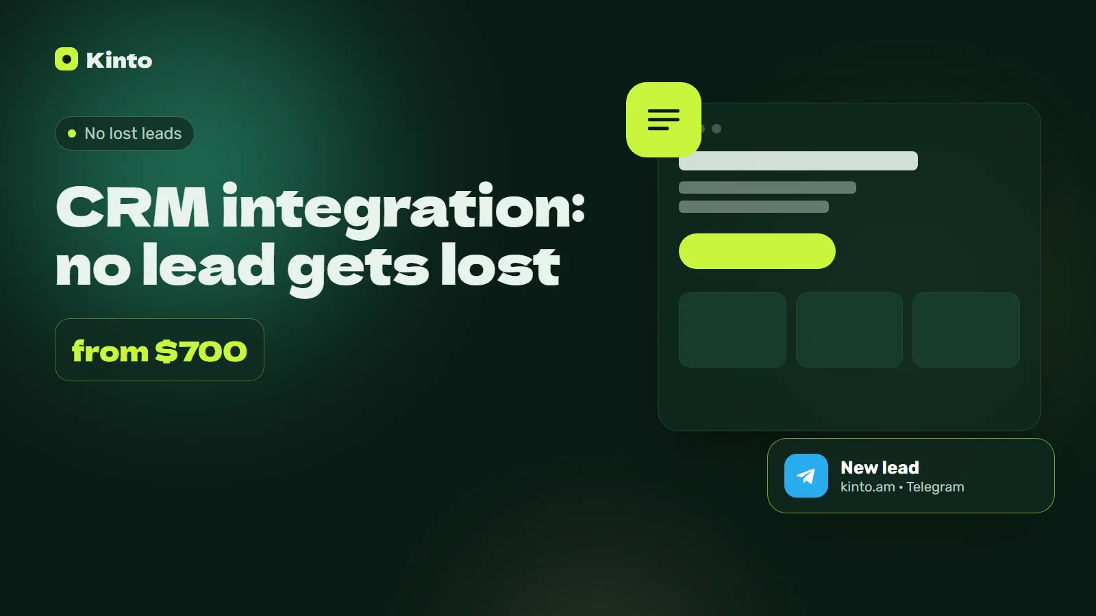 Cover: CRM integration: no lead gets lost
