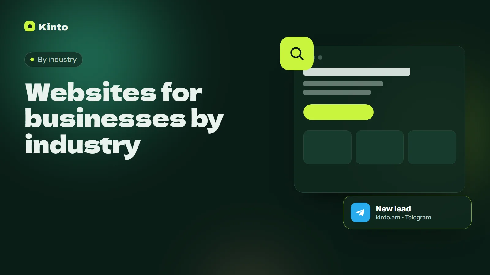 Cover: Websites for businesses by industry