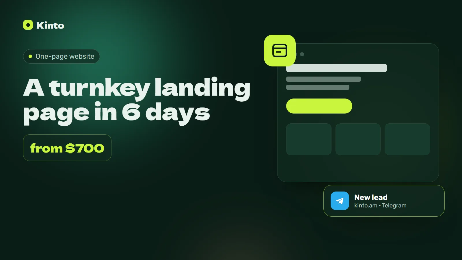 Cover: A turnkey landing page in 6 days