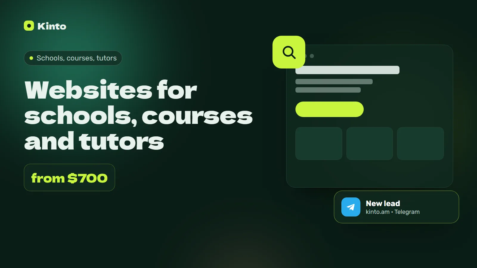 Cover: Websites for schools, courses and tutors