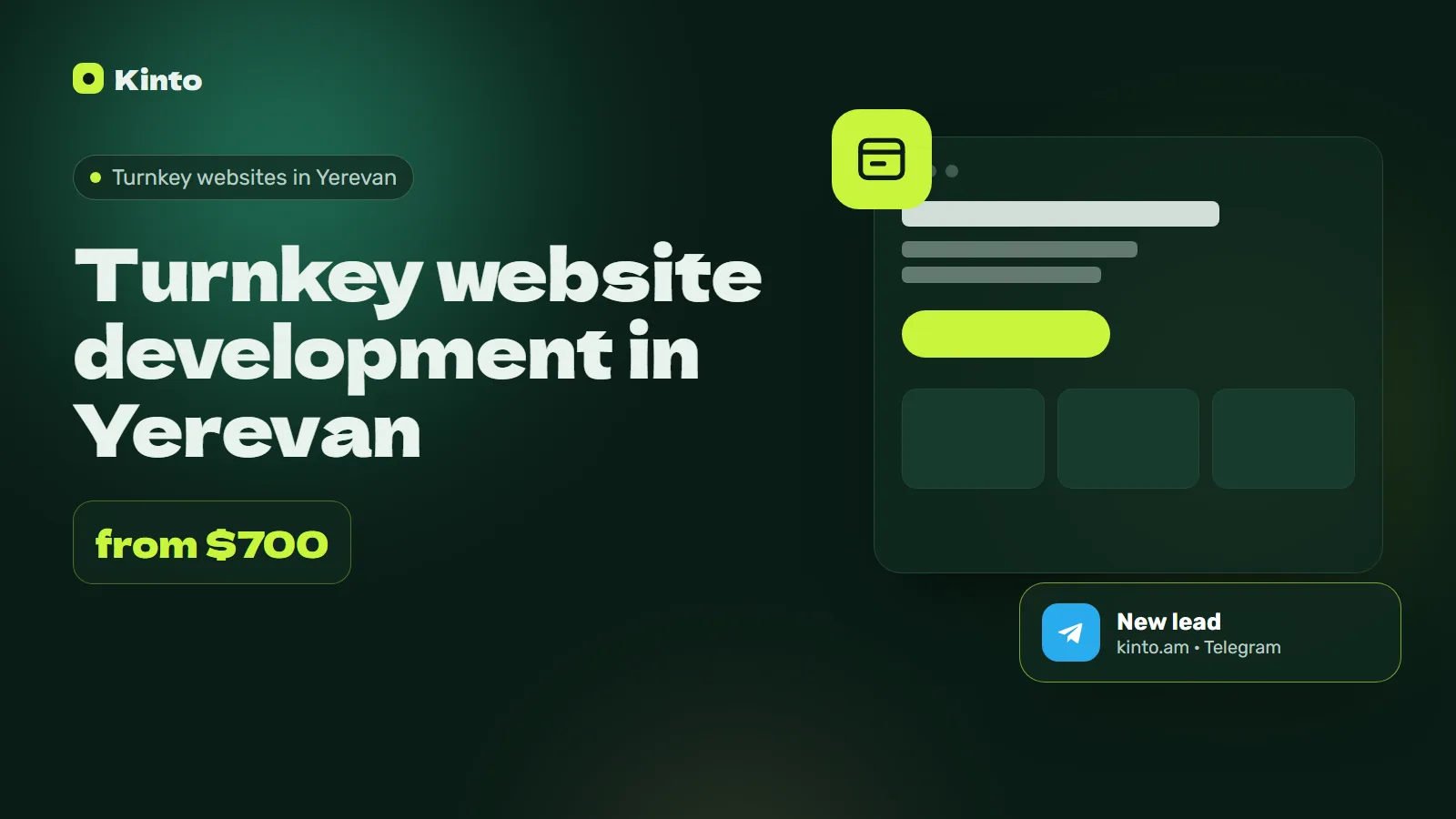 Cover: Turnkey website development in Yerevan