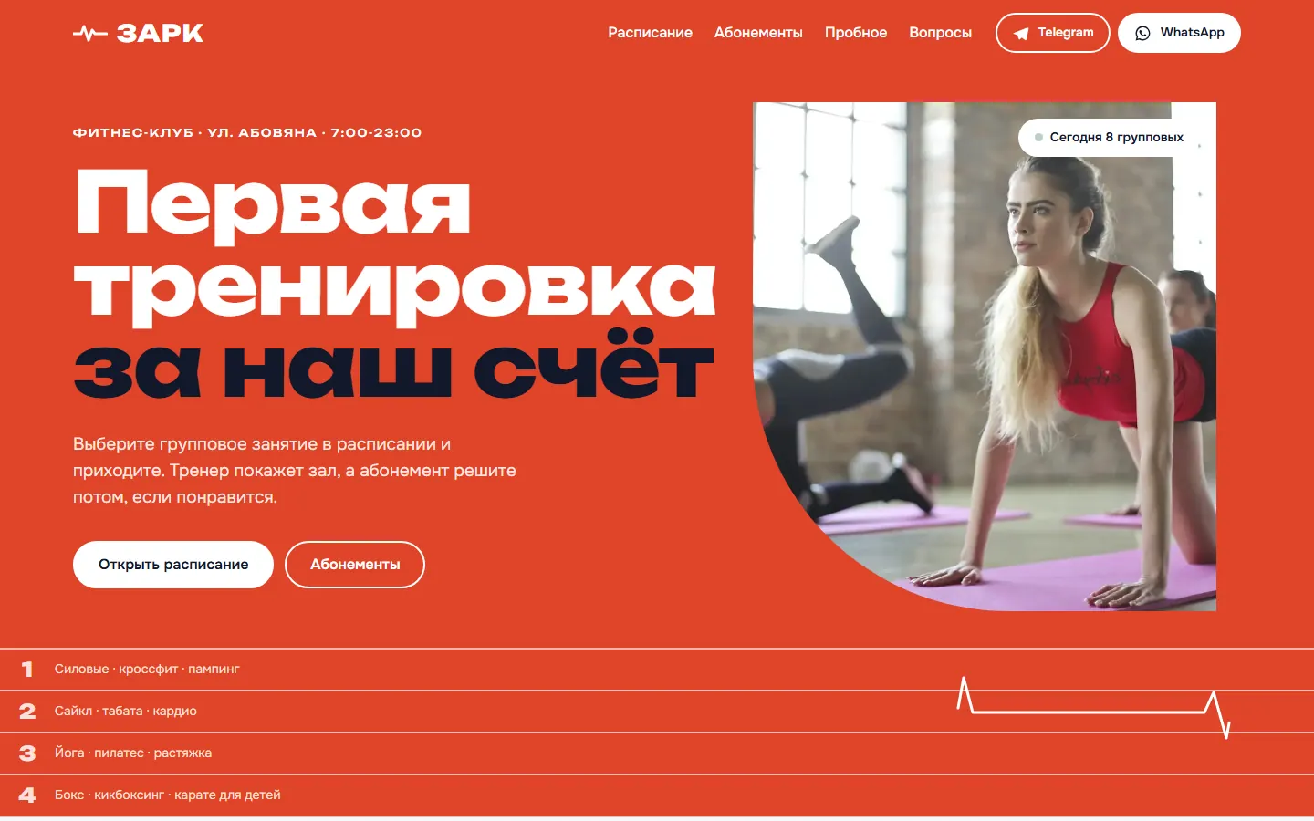 Пример сайта: Зарк